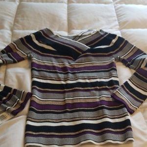 Striped stretch sweater